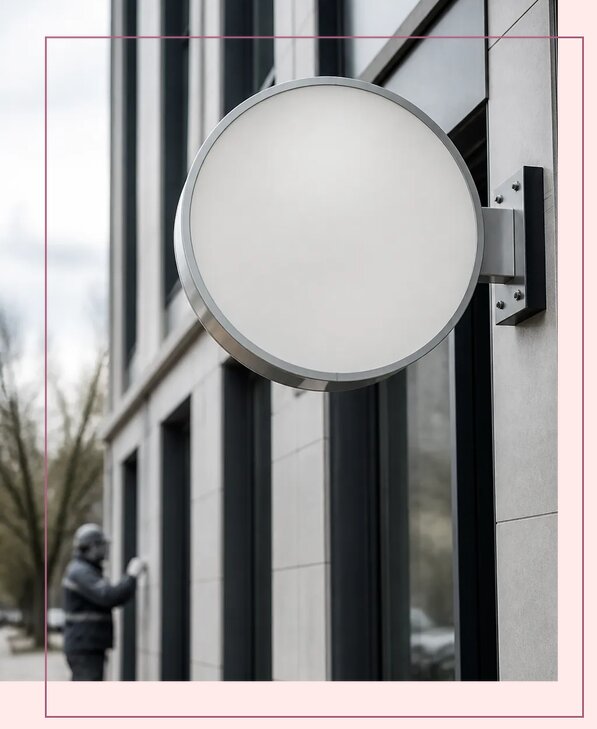 Круглый световой короб в Шелехове по цене от 13822 р. | Аванза-Шлх